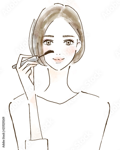 マスカラ 女性 笑顔のイラスト 若い アイメイク 化粧 Stock Illustration Adobe Stock マスカラ 女性 笑顔のイラスト 若い アイメイク 化粧 Stock Illustration Adobe Stock