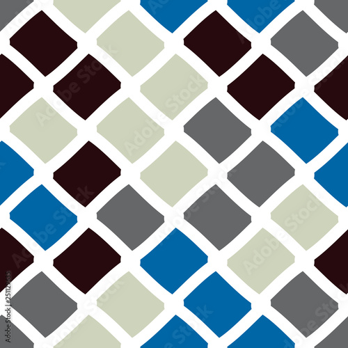 Bright seamless pattern with geometric elements.
