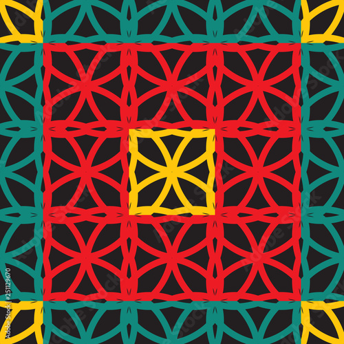 Seamless pattern with geometric ornament. Stylish beautiful illustration. - Vector