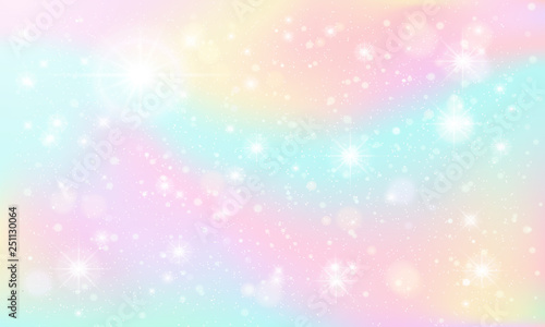 Shiny marble sky. Fairy fantasy skies, pastel colorful sparkles and fabulous dream sky vector background illustration