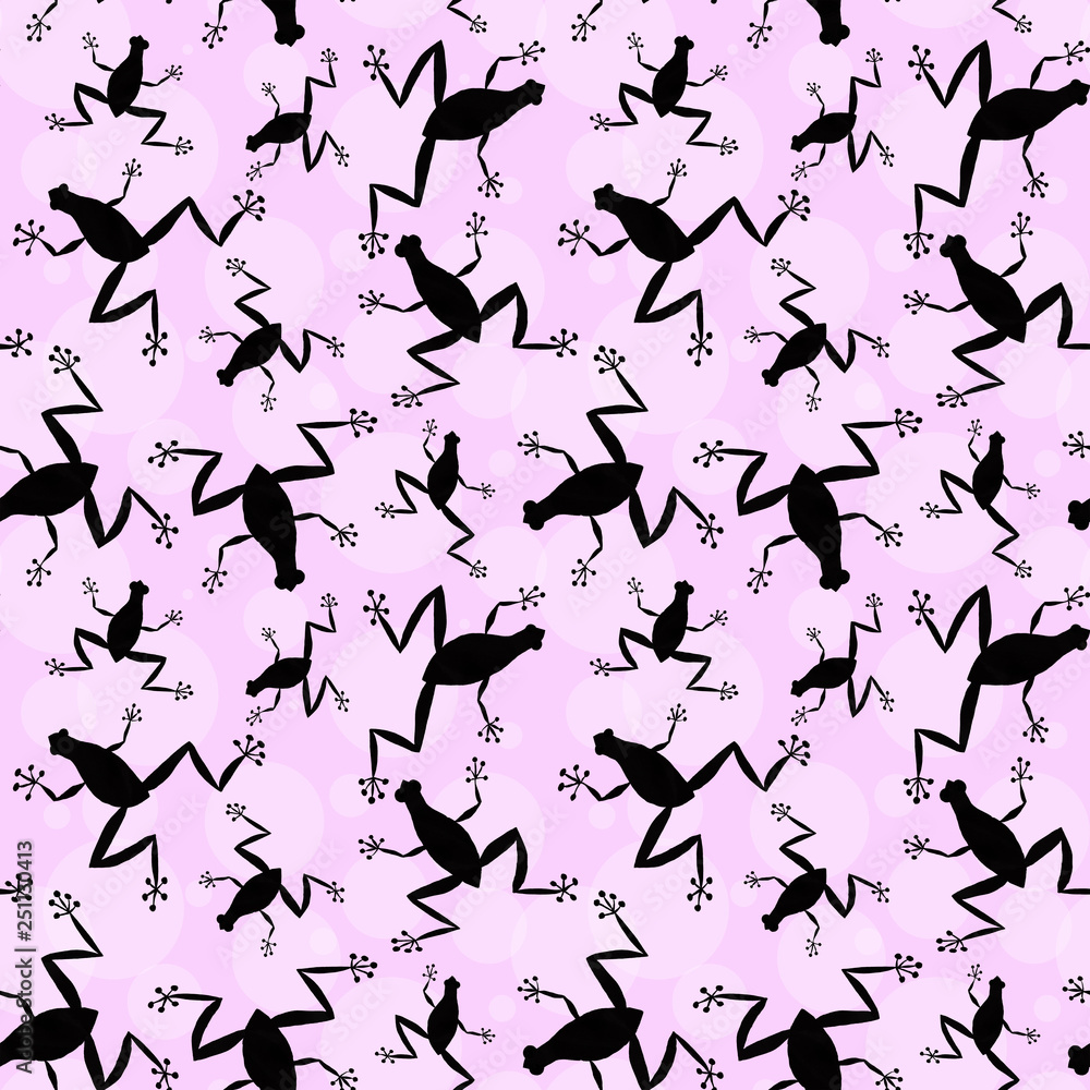 Seamless pattern with frogs. Abstract background Seamless pattern with frogs. Abstract background