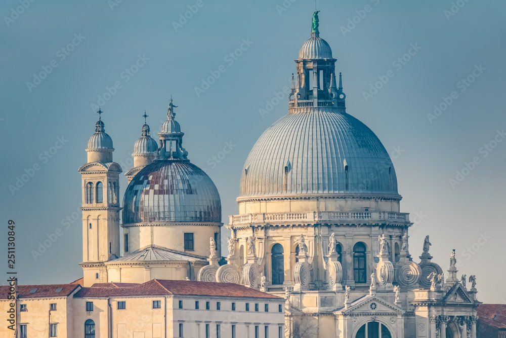 Santa Maria della Salute (Saint Mary of Health), known as the Salute, located at Punta della Dogana in the Dorsoduro sestiere of the city of Venice, Italy.
