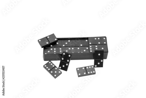 Board game domino isolated on white background