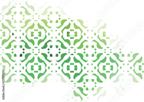 vector abstract background green ornament on a white background