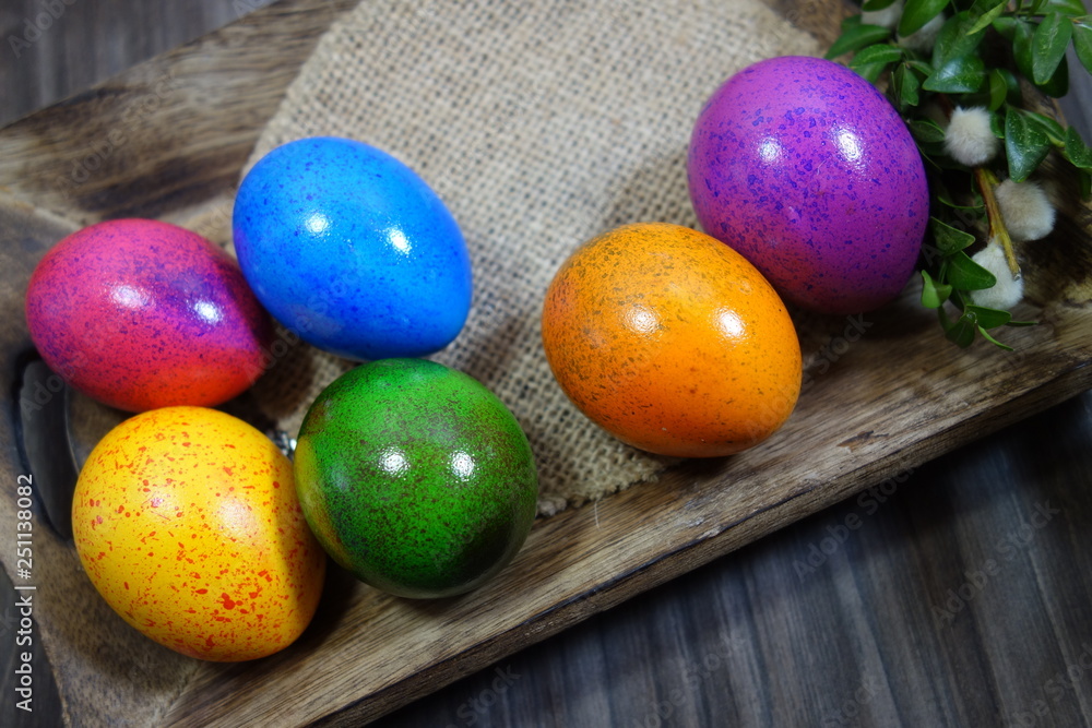 Beautiful colorful easter eggs - Easter tradition Beautiful colorful easter eggs - Easter tradition