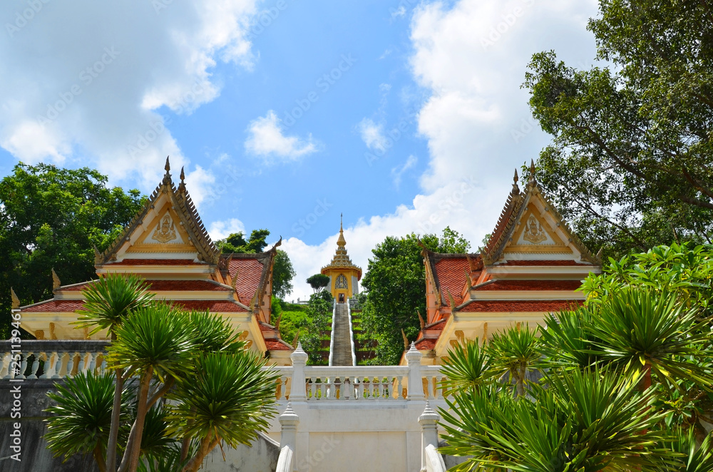 Thai temple on top of the mountain Thai temple on top of the mountain