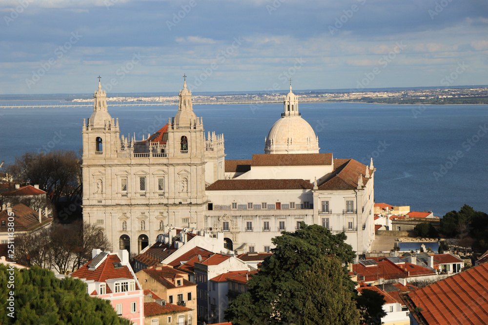 Famous Church of St. Vicent in Lisbon Portugal 