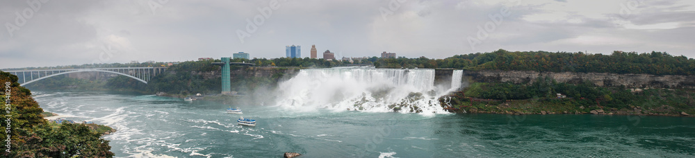 Very large Niagara Falls panoramic view