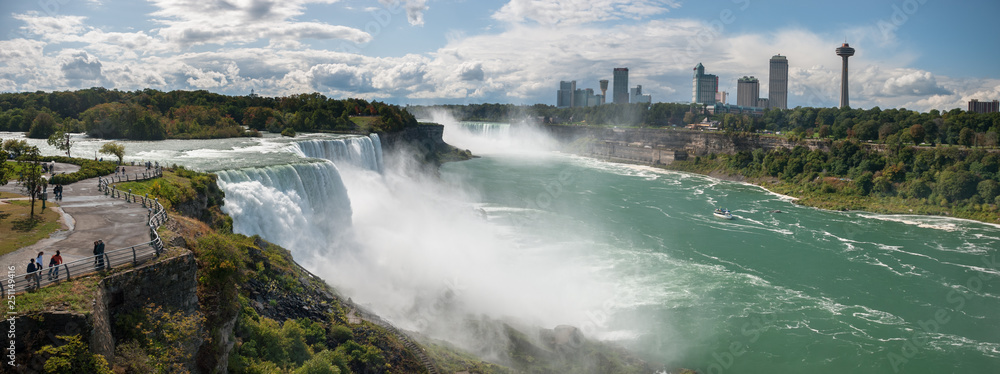 Very large Niagara Falls panoramic view - obrazy, fototapety, plakaty 