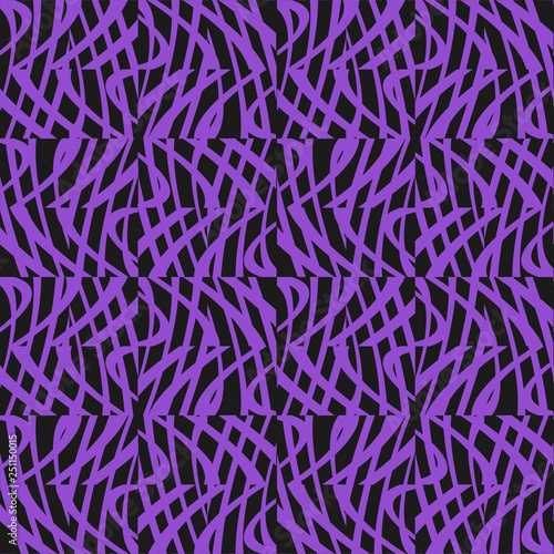 Seamless abstract pattern. Texture in violet and black colors.