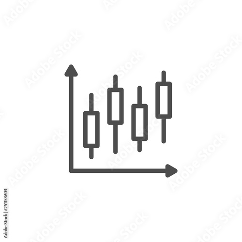 Stock graph line icon