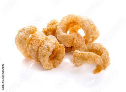 pork snack isolated on a white background