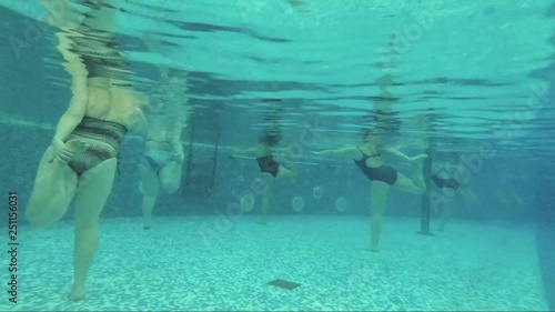 Aqua aerobics, healthy lifestyle, water sport