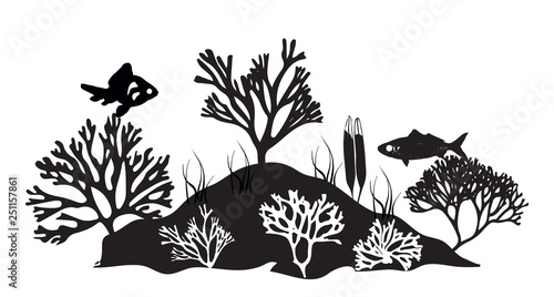 coral reef silhouette