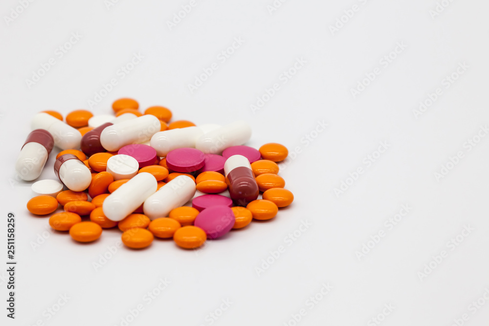 lots of tablets and capsules