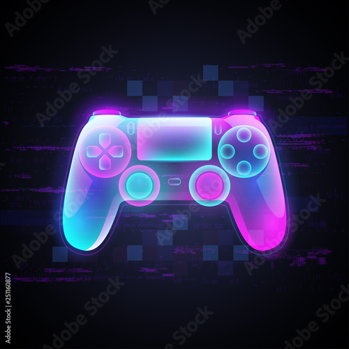 Neon light gamepad