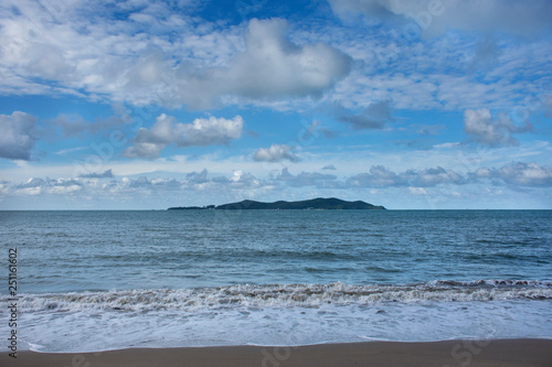 Wave in the sea at Ban Pae beach in Rayong, Thailand