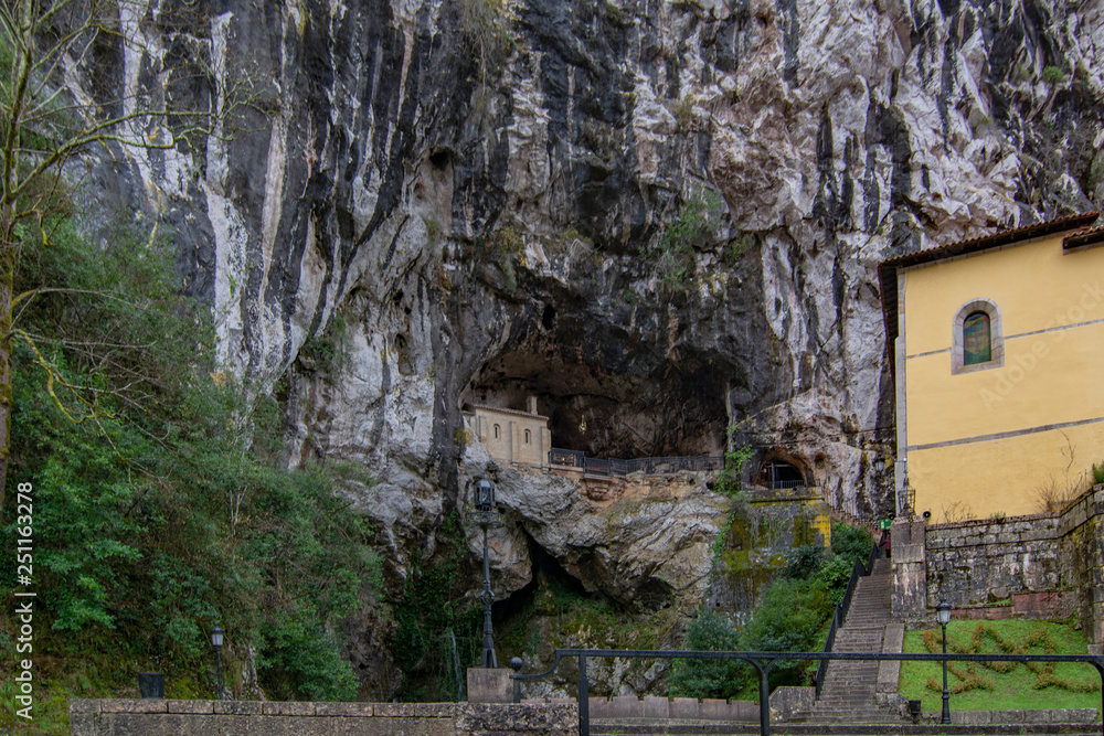 Chapel dedicated to the Santina in holy cave of Covadonga Asturias, Spain
