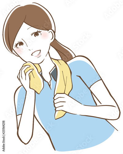 運動する女性