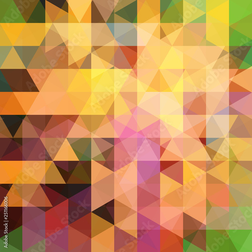 Abstract geometric style orange background. Vector illustration