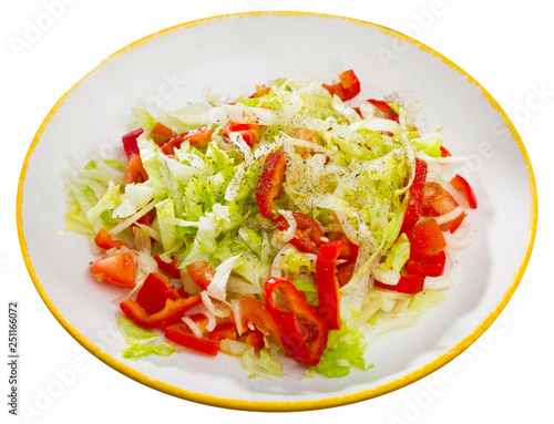 Plate of low calorie salad