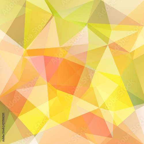 Abstract background consisting of yellow  orange triangles. Geometric design for business presentations or web template banner flyer. Vector illustration