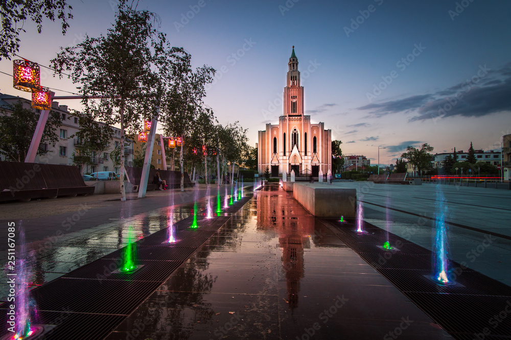 Sunset and the church