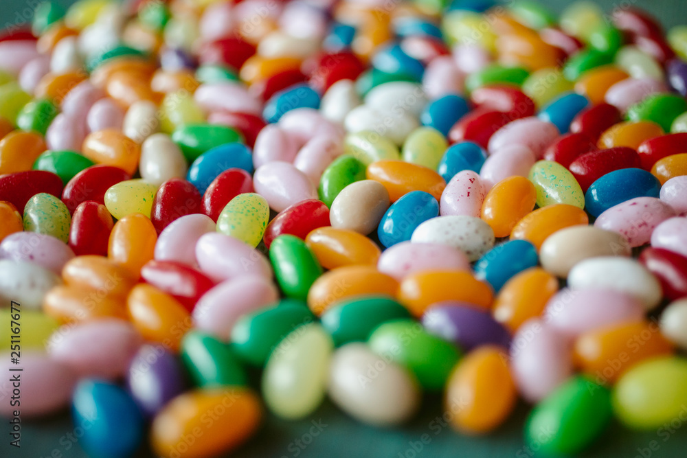 Colorful candy beans as texture and background. Close up view of jelly beans with selective focus. Colorful candy beans as texture and background. Close up view of jelly beans with selective focus.