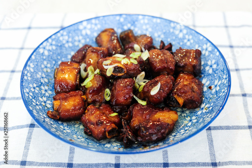Delicious Chinese food: braised ribs