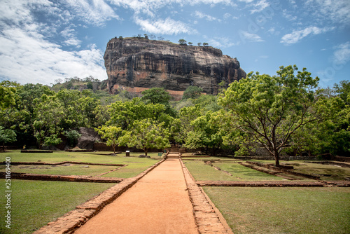 Beautiful ancient Lion Rock fortress Sigiriya. Sri Lanka.