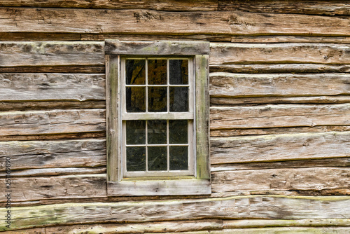Old Window in Log Cabin
