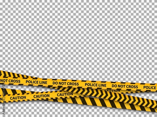Police line background. Caution yellow tape police security danger taped forbidden line safe attention crime