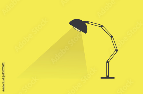 Cartoon picture of lamp, light. Vector illustration. Background.