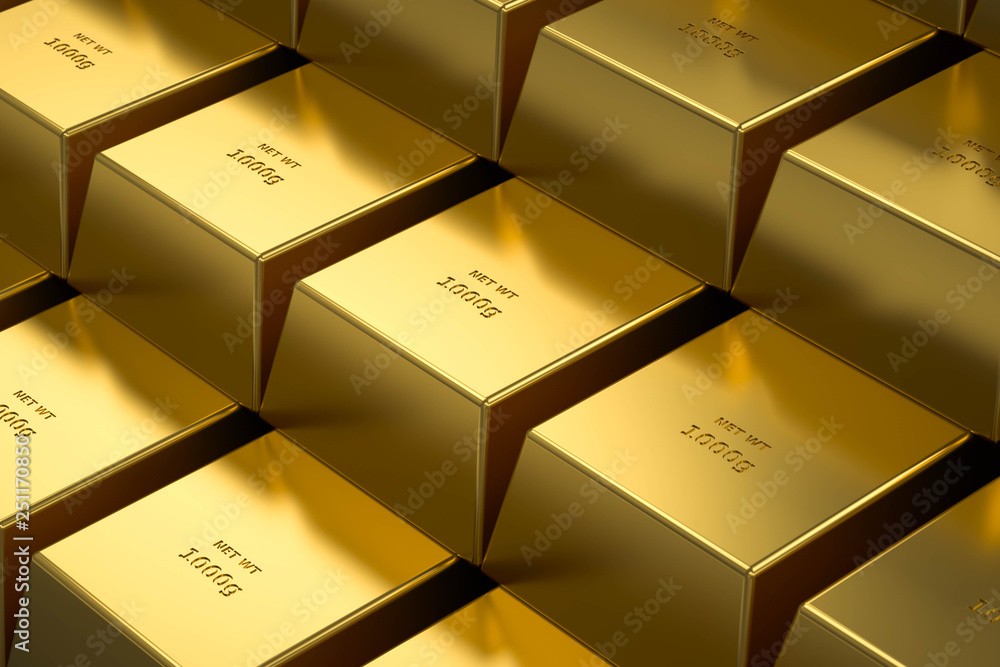 gold bar and money,3d render gold bar and money,3d render