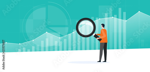  business people  working  research  and monitoring investment finance  on report graph dashboard concept