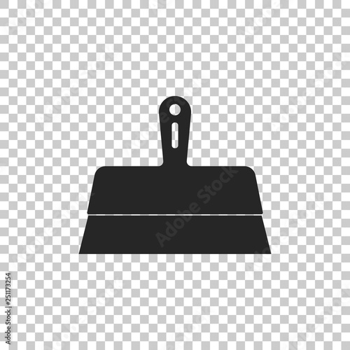Putty knife icon isolated on transparent background. Spatula repair tool. Spackling or paint instruments. Flat design. Vector Illustration