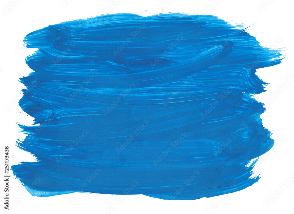 Blue abstract watercolor paint brush texture isolated on white background Blue abstract watercolor paint brush texture isolated on white background