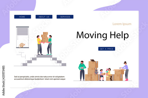 Moving Home and office Template Landing page