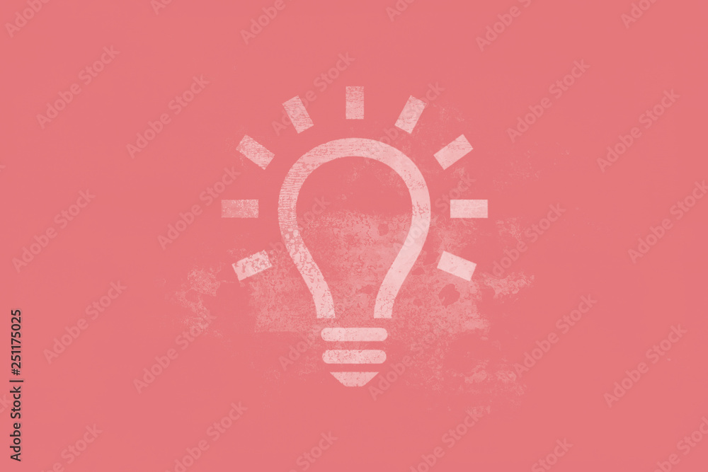 Fototapeta premium Pink Light Bulb Idea Tone Icon Texture Art Background Pattern Design Graphic