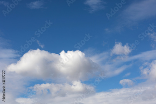 Cumulus clouds blue sky image