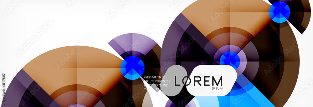 Minimal geometric circles and triangles abstract background, techno modern design, poster template Minimal geometric circles and triangles abstract background, techno modern design, poster template