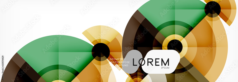 Obraz premium Geometric circle abstract background, creative geometric wallpaper.