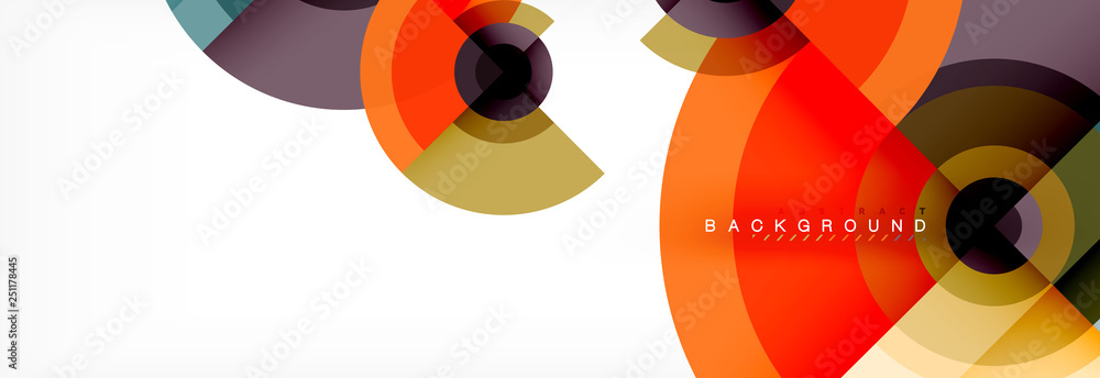 Obraz premium Geometric circle abstract background, creative geometric wallpaper.