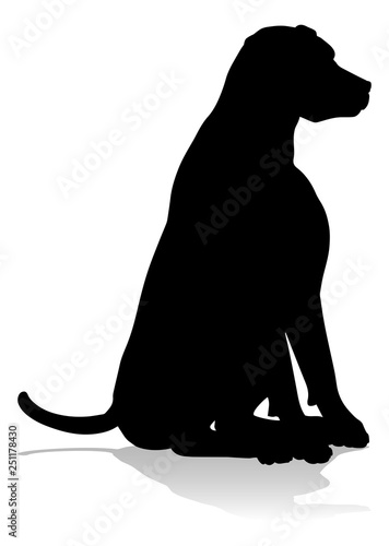 A detailed animal silhouett...