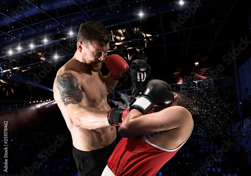 Box professional match on black background © Andrey Burmakin