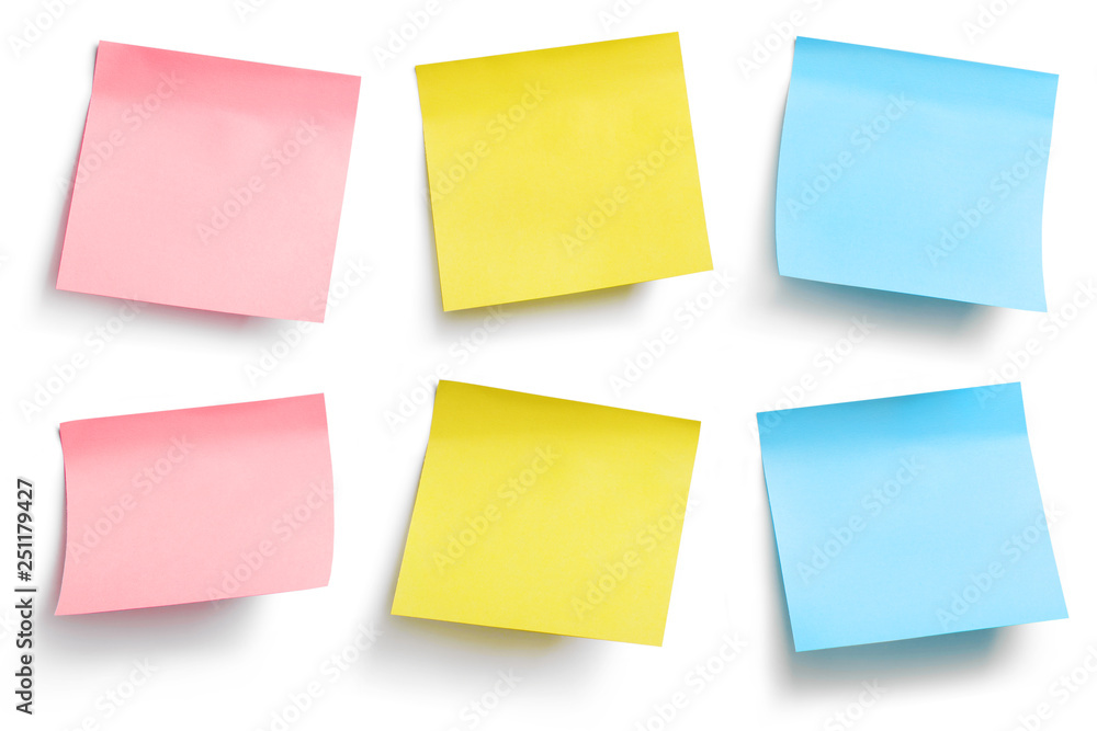Colorful stickers, isolated on white background Colorful stickers, isolated on white background