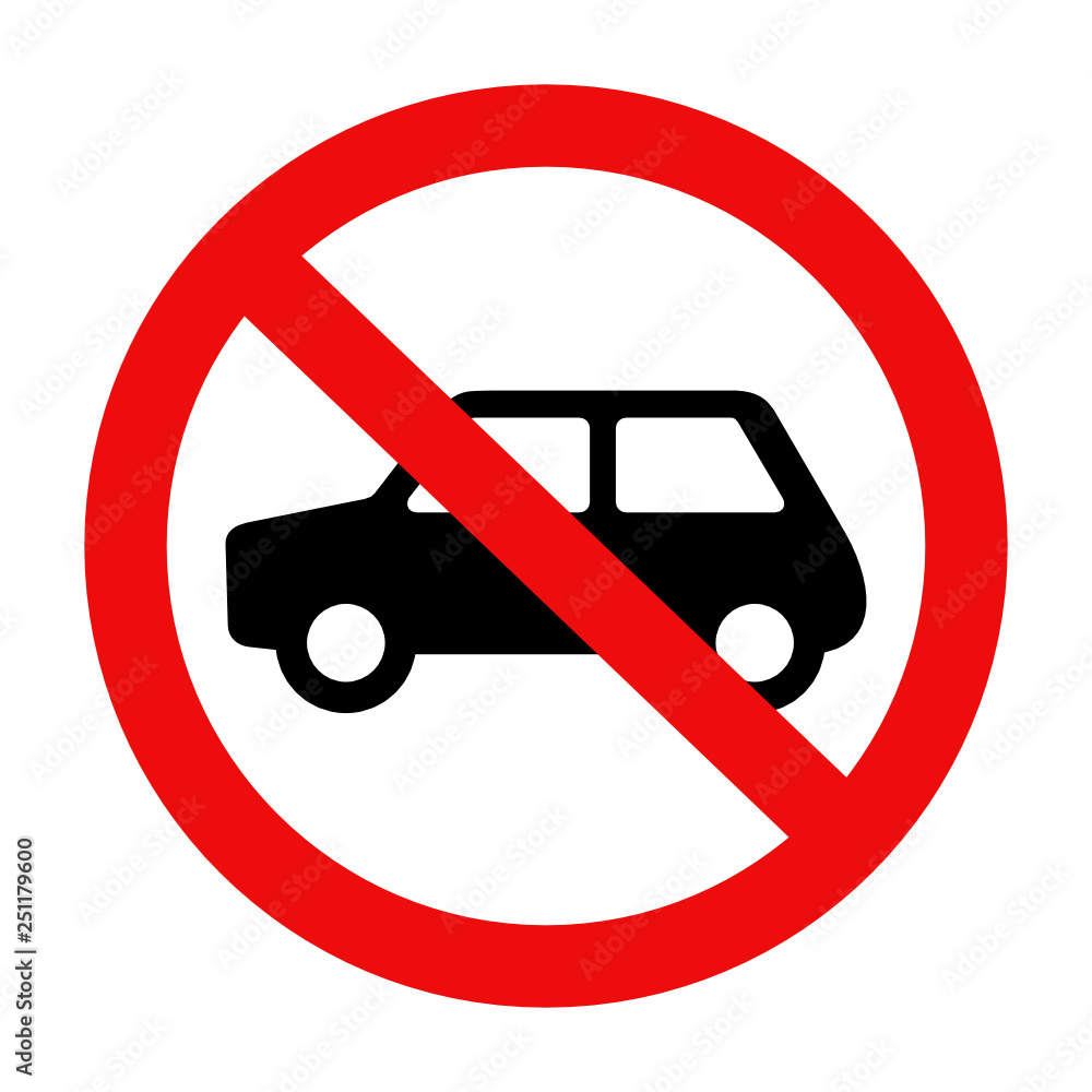 zakaz dla samochodów - obrazy, fototapety, plakaty 