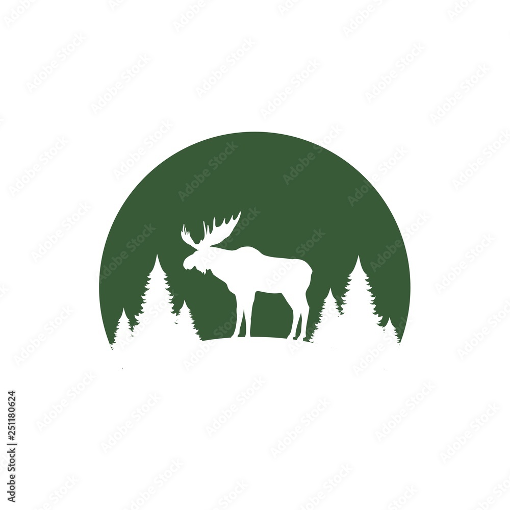 Fototapeta premium Silhouette of moose