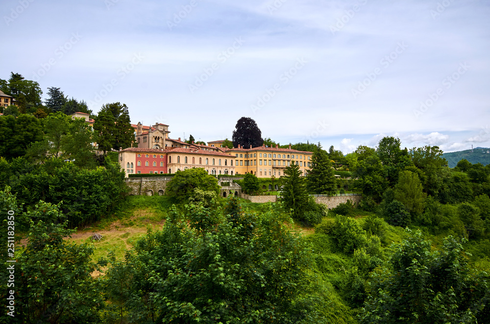 world heritage old city Bergamo in Italy