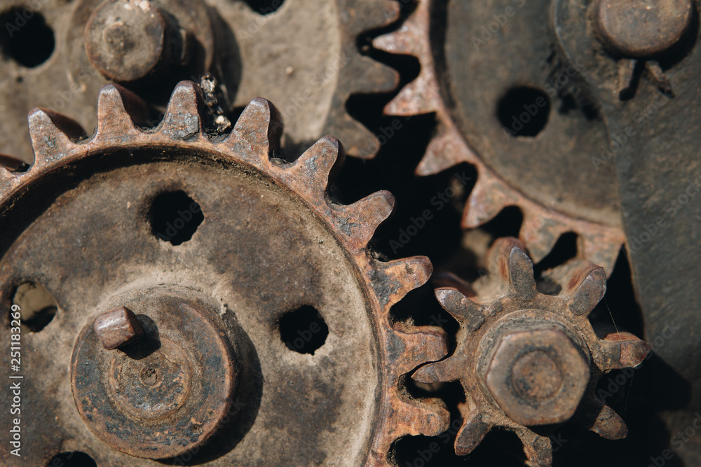 detail of cogwheels detail of cogwheels